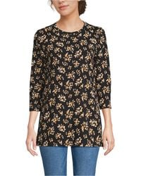 Lands' End - Petite 3/4 Sleeve Cotton Supima Tunic - Lyst