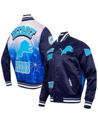 Pro Standard - Detroit Lions Sublimated Satin Full-snap Jacket - Lyst