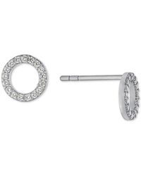 Giani Bernini - Cubic Zirconia Circle Stud Earrings In Sterling Silver, Created For Macy's - Lyst
