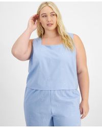 And Now This - Trendy Plus Square-neck Embroidered Tank - Lyst