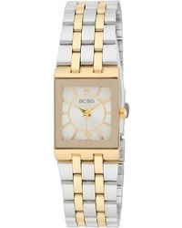 BCBGMAXAZRIA - Modern Link Quartz Two-Tone Bracelet Watch, 34Mm - Lyst