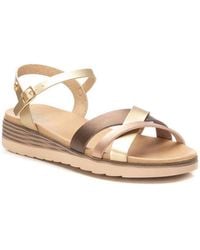 Xti - Low Wedge Strappy Sandals By - Lyst