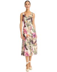 Maggy London - Printed Voile Sleeveless A-line Dress - Lyst