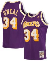 Mitchell & Ness - Shaquille O'neal Los Angeles Lakers Hardwood Classics Swingman Jersey - Lyst