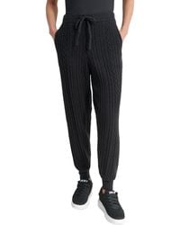 DKNY - Sport Drawstring Cable Knit joggers - Lyst
