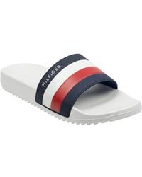 Tommy Hilfiger - Rozi Global Stripe Branding Pool Slide Sandals - Lyst