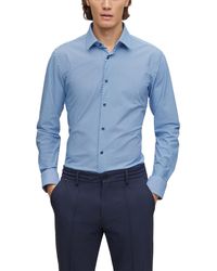 BOSS - Performance-stretch Slim-fit Shirt - Lyst