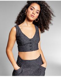 INC International Concepts Jeannie Mai X Inc Grace Wide-strap Bralette, Created For Macy's - Gray
