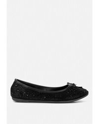 LONDON RAG - Hosana Rhinestones And Stud Embellished Ballet Flats - Lyst