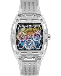 Guess - Silicone Multi-function Watch 44mm - Lyst