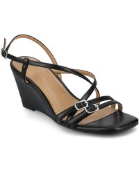 Journee Collection - Clinne Strappy Wedge Sandals - Lyst