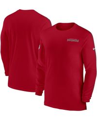 Nike - Red Tampa Bay Buccaneers Sideline Coach Uv Performance Long Sleeve T-shirt - Lyst