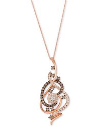 Le Vian - Crazy Collection Chocolate Diamond & Nude Diamond Swirl Adjustable 20" Pendant Necklace (1-1/2 Ct. T.w. - Lyst