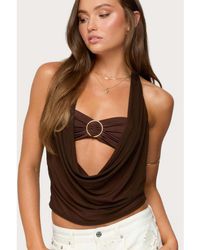 Edikted - Issey Layered Bra Cowl Neck Top - Lyst