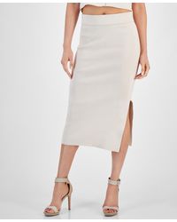 Calvin Klein - Side-slit Pull-on Midi Skirt - Lyst