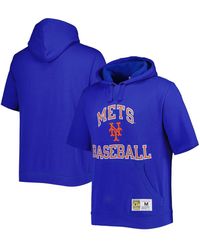 Mitchell & Ness - New York Mets Cooperstown Collection Washed Fleece Pullover Short Sleeve Hoodie - Lyst