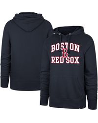 '47 - Boston Red Sox Big Tall Velocity Fleece Pullover Hoodie - Lyst
