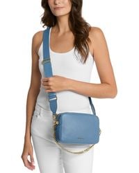 Michael Kors - Bryant Medium Leather Double Zip Chain Camera Crossbody - Lyst