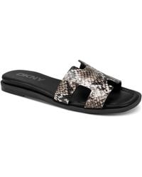 DKNY - Columba Slide Flat Sandals - Lyst