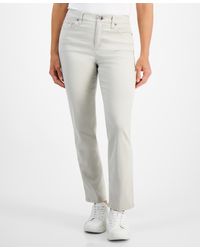 Style & Co. - Petite Colored High Rise Natural Straight-leg Jeans - Lyst