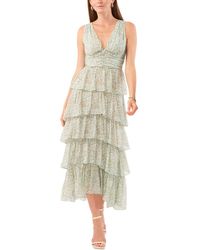 1.STATE - Floral Sleeveless Tiered Maxi Dress - Lyst