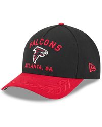 KTZ - Black/red Atlanta Falcons 2025 Nfl Draft 9forty A-frame M-crown Adjustable Hat - Lyst