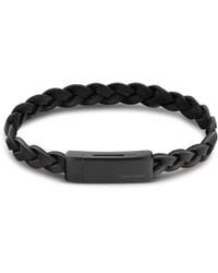Calvin Klein Black Leather Bracelet
