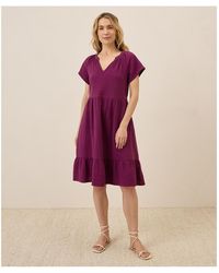Pact Organic Cotton Coastal Double Gauze Beach To Brunch Dress in Blue | Lyst Pact Organic Cotton Coastal Double Gauze Beach To Brunch Dress in Blue | Lyst