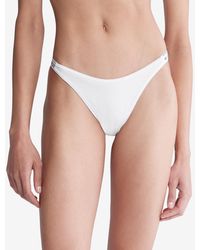 Calvin Klein - Modern Logo Dipped String Thong Underwear Qd5157 - Lyst