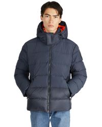 Pajar - Valby Mixed Media Puffer With Contrast Inner Collar And Hood - Lyst