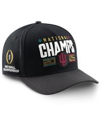 Nike - Black/anthracite Indiana Hoosiers 2025 College Football Playoff National Champions Locker Room Rise Structured Hat - Lyst