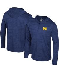 Colosseum Athletics - Michigan Wolverines Always Sunny Lightweight Quarter-zip Hoodie - Lyst