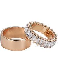 Laundry by Shelli Segal - 2pc Band Ring Set - Lyst