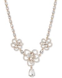 Givenchy - Pave & Crystal Flower Statement Necklace - Lyst
