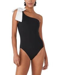 Kate Spade - One-shoulder Bow-tie Swimsuit - Lyst