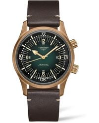 Longines - Swiss Automatic Legend Diver Leather Strap Watch 42mm - Lyst