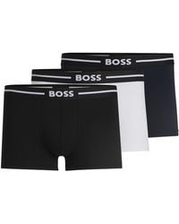 BOSS - 3-pack Bold Logo Trunks Underwear - Lyst
