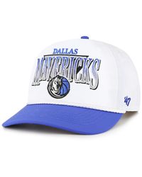 '47 - White/blue Dallas Mavericks Tribute Two-tone Hitch Adjustable Hat - Lyst