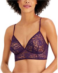 INC International Concepts Lace Bralette, Created For Macy's - Purple