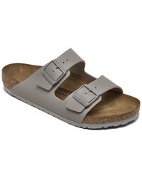 Birkenstock - Arizona Birko-flor Saffiano Adjustable Slide Sandals From Finish Line - Lyst