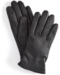 Cole Haan - Leather Cashmere Blend Lined Basic Tech Tip Gloves - Lyst