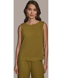 Donna Karan - Sleeveless Knit Top - Lyst