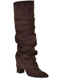 Guess - Geima Tall Wide Calf Slouchy Foldover Block Heel Boots - Lyst
