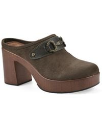 White Mountain - Barleys Platform Heel Mule Clogs - Lyst