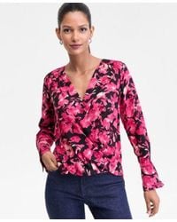 INC International Concepts - Surplice Long Sleeve Blouse Xs 3x Exclusively At Macys - Lyst