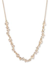 Marchesa - Gold-tone Stone Vine Leaf Frontal Necklace - Lyst