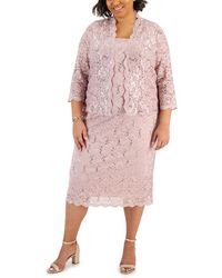 Sl Fashions - Plus Size 2-pc. Lace Jacket & Sheath Dress Set - Lyst