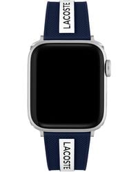 Lacoste - Striping & White Silicone Strap For Apple Watch 38mm/40mm - Lyst