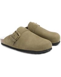 Celtic & Co. - Sheep Lined Strap Detail Clog - Lyst