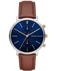 Michael Kors - Blake Multifunction Leather Watch - Lyst